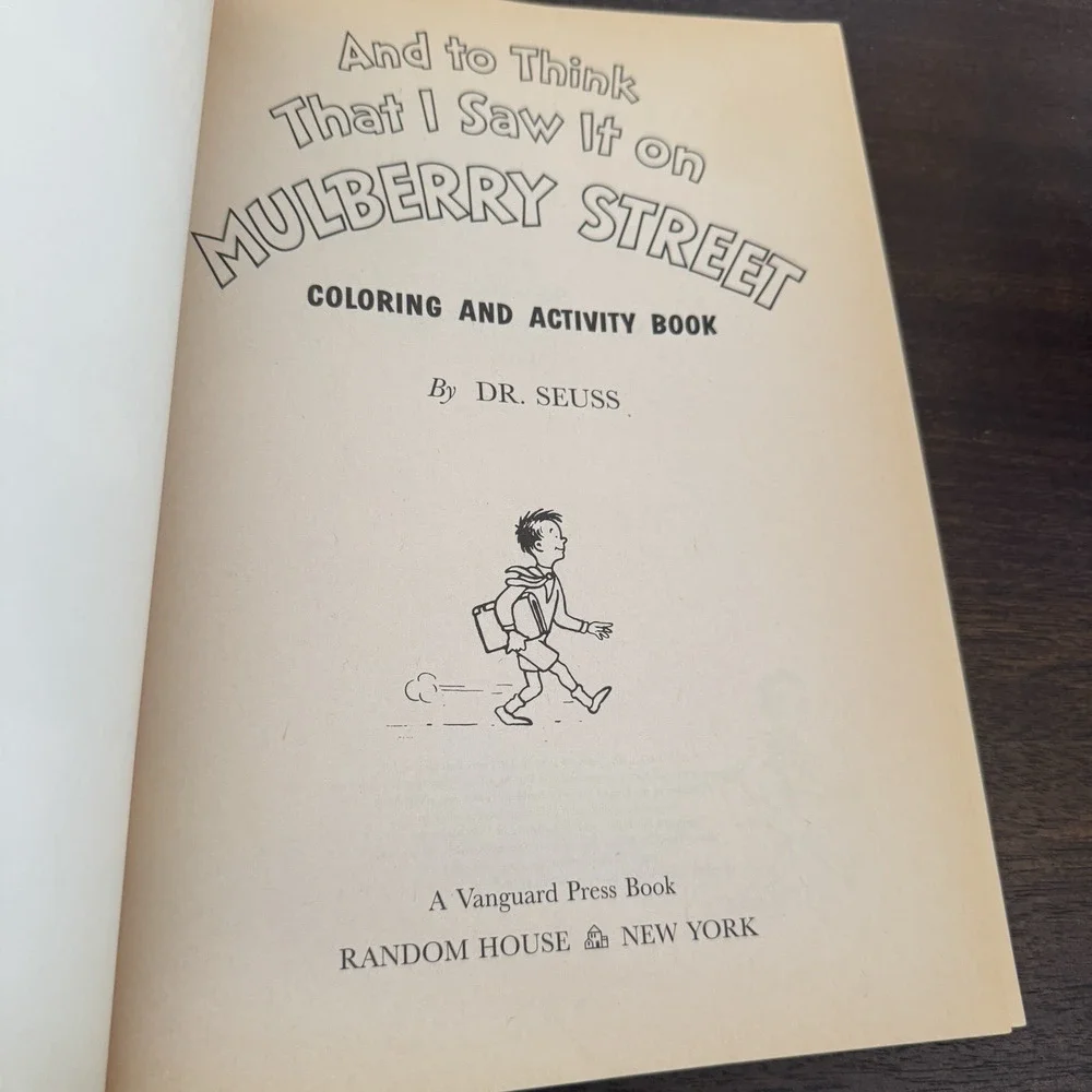 VTG‎ Dr Seuss Coloring Book And to Think That I Saw It on Mulberry Street
